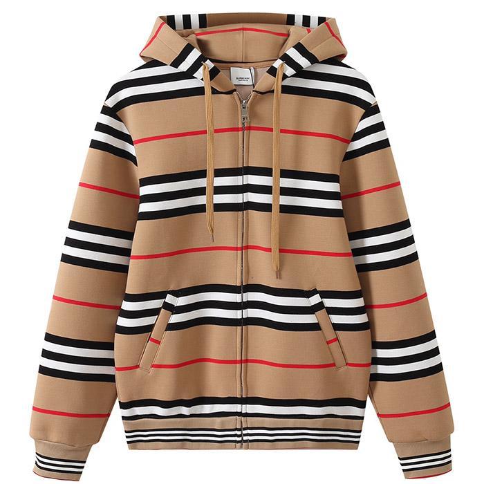 BURBERRY Check zip hoodie